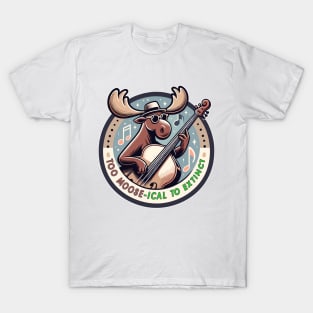 Moose ical Maestro, Strumming Strings to Conservation Beats T-Shirt